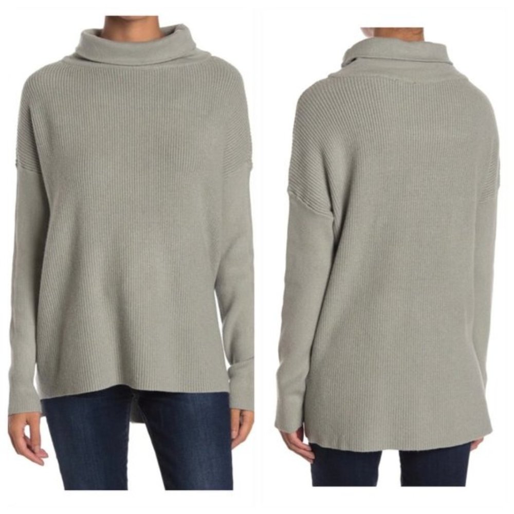 Devotion By Cyrus Cowlneck Ribbed Tunic Sweater S